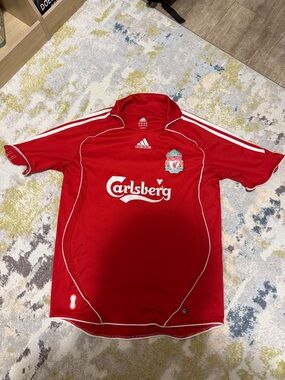 adidas Red Liverpool Carlsberg Football Jersey